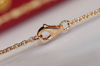 [LUXORA]LOVE NECKLACE PINK GOLD AND SILVER