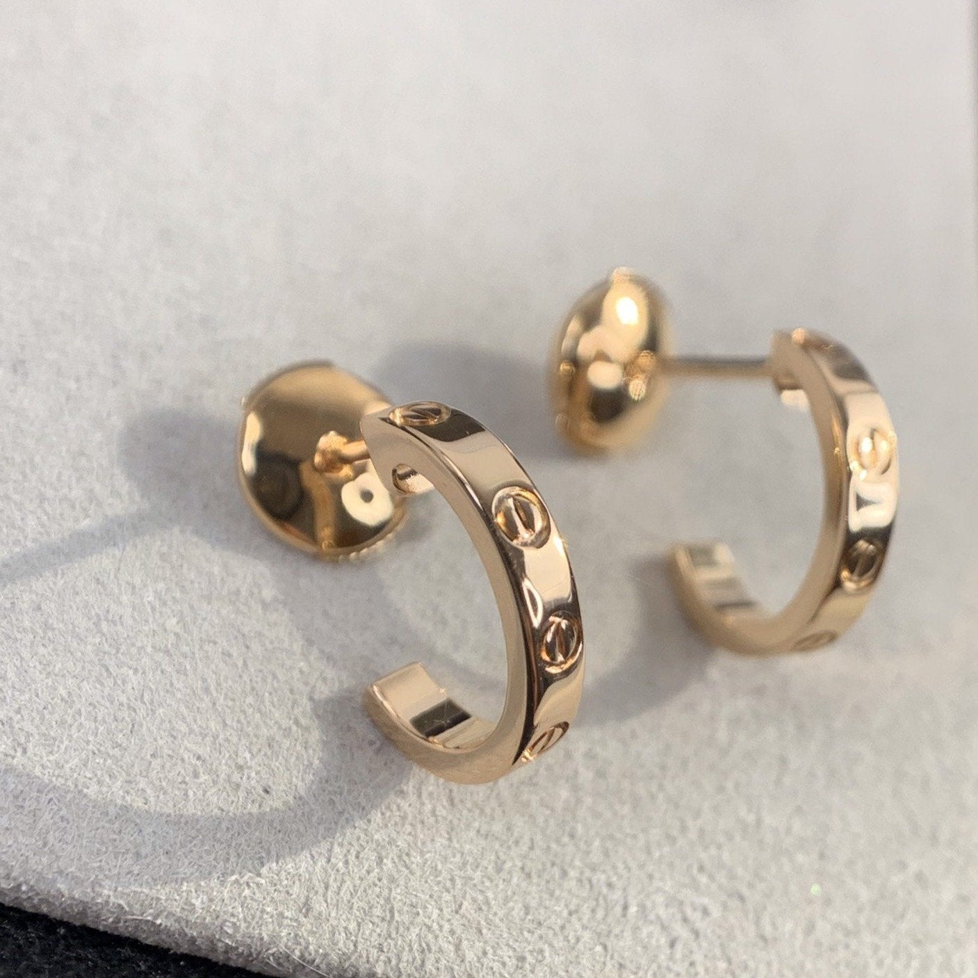 [LUXORA]LOVE EARRINGS 2.65MM PINK GOLD