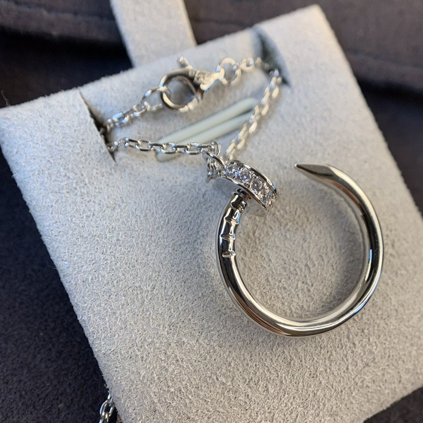 [LUXORA]JUSTE NECKLACE SILVER DIAMONDS