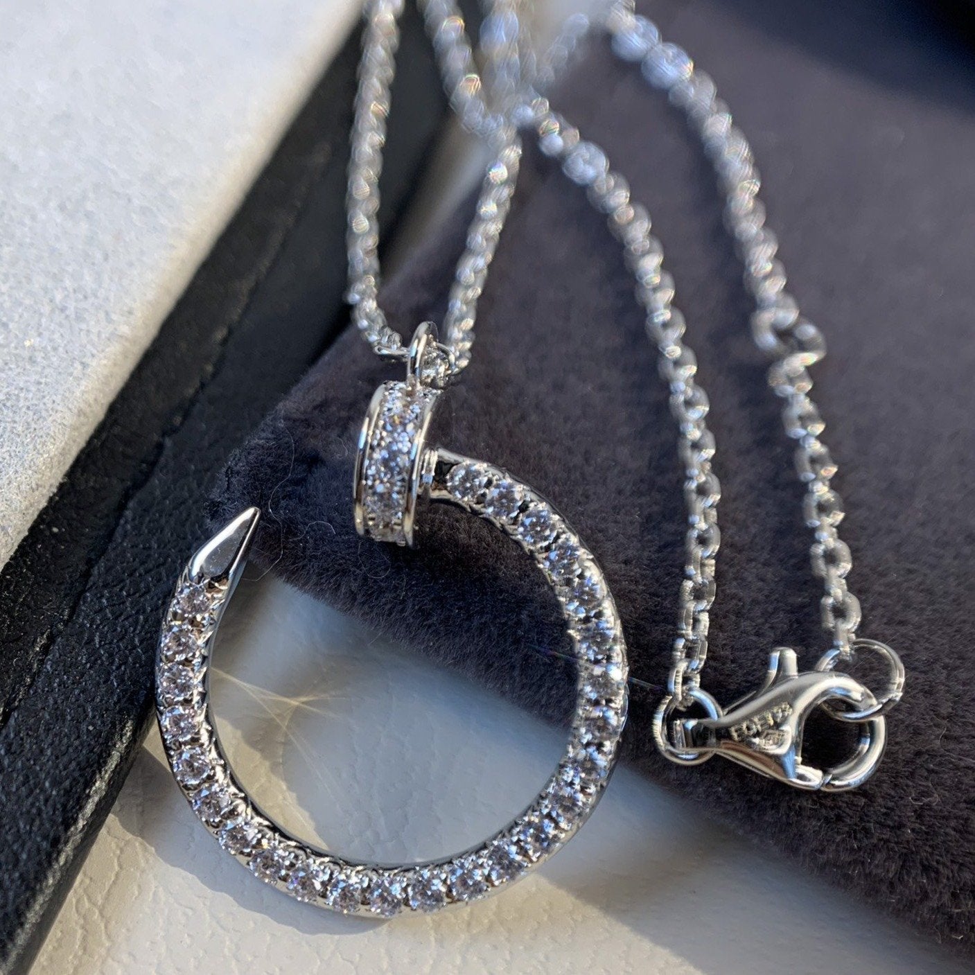 [LUXORA]JUSTE NECKLACE SILVER DIAMONDS