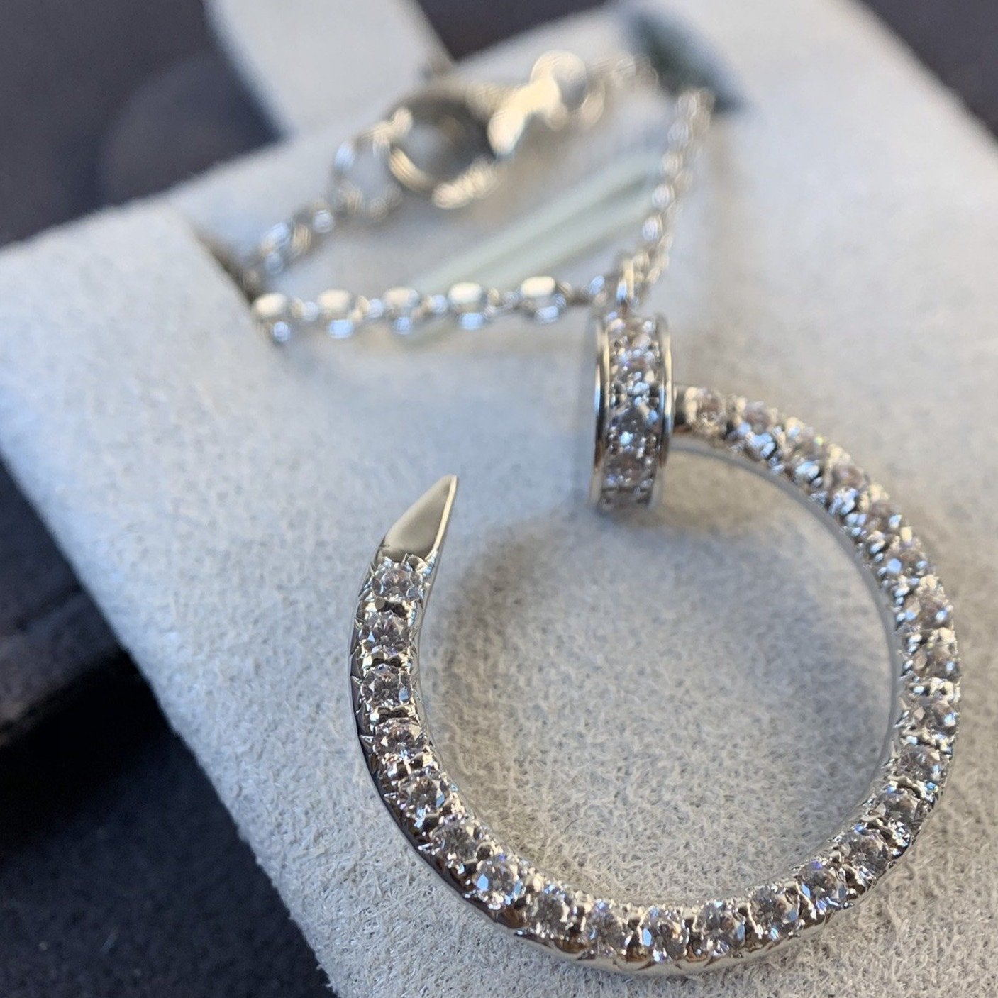 [LUXORA]JUSTE NECKLACE SILVER DIAMONDS