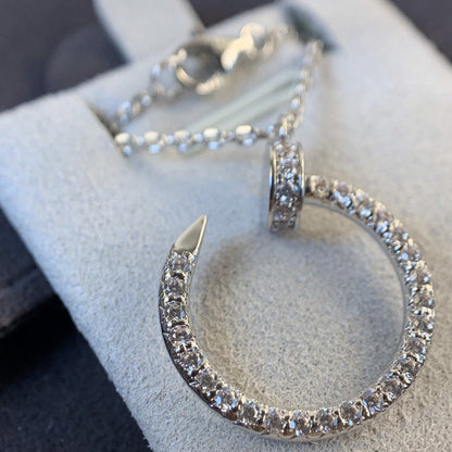 [LUXORA]JUSTE NECKLACE SILVER DIAMONDS