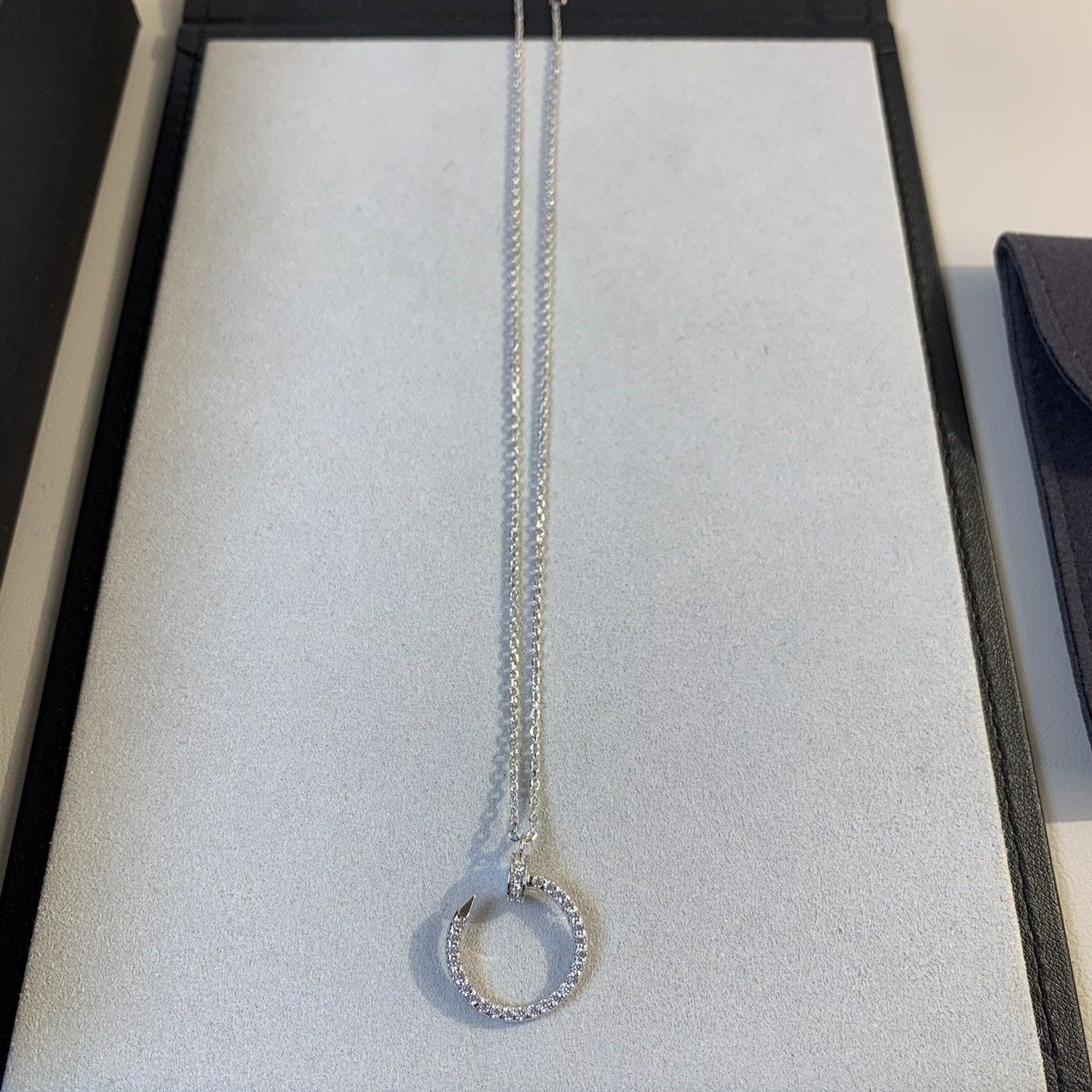 [LUXORA]JUSTE NECKLACE SILVER DIAMONDS