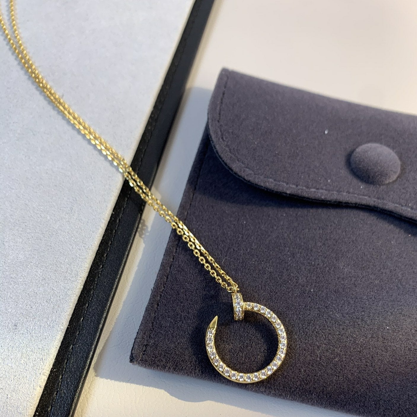 [LUXORA]JUSTE NECKLACE GOLD DIAMONDS