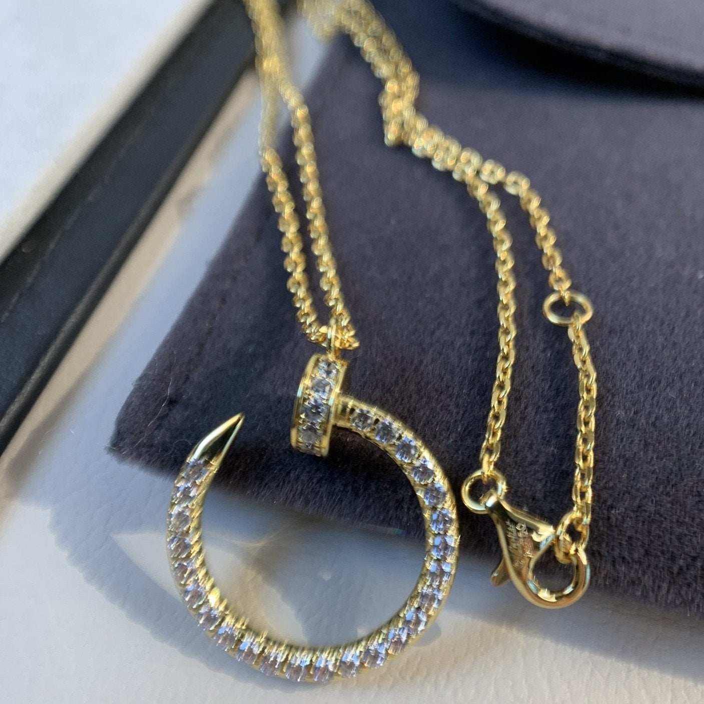[LUXORA]JUSTE NECKLACE GOLD DIAMONDS