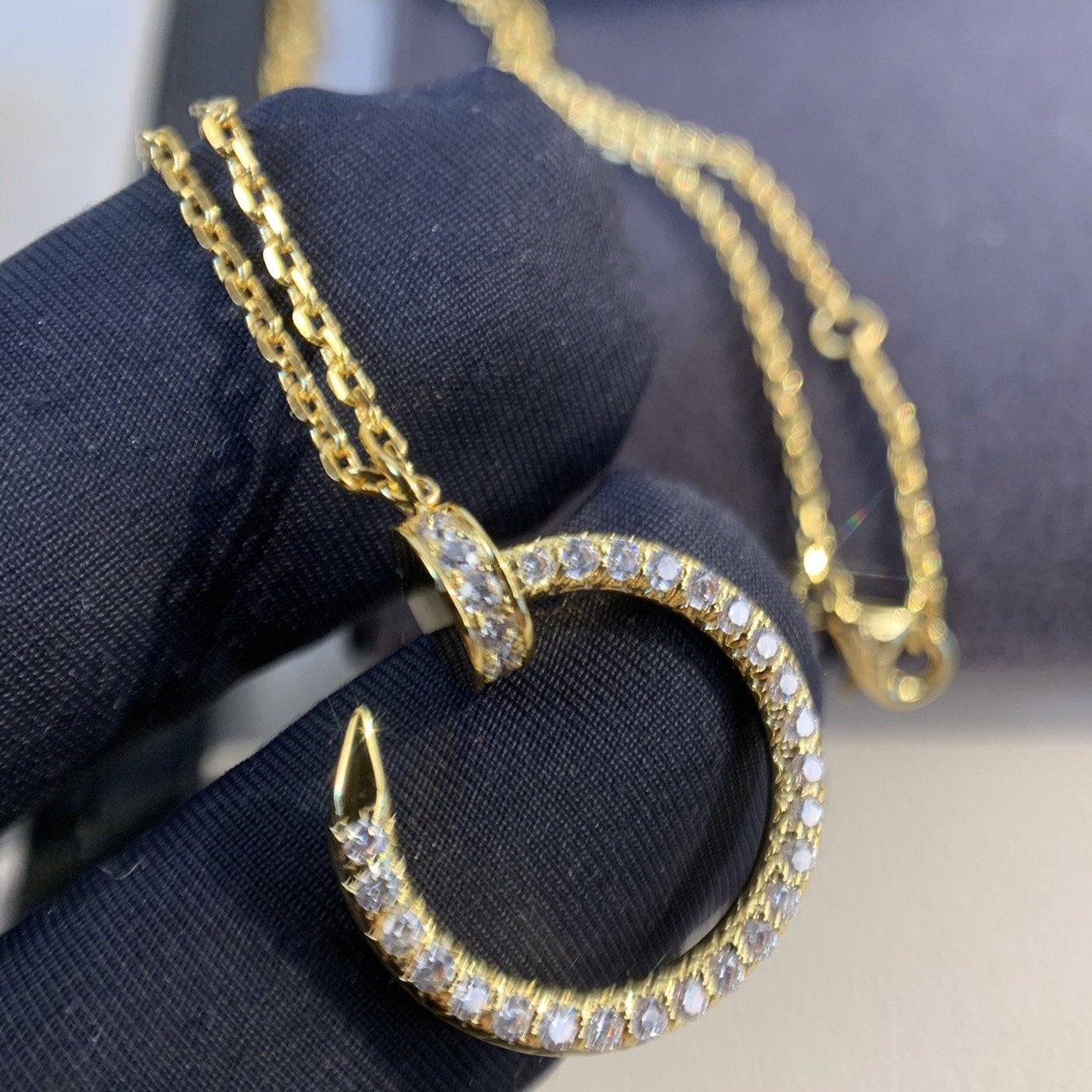 [LUXORA]JUSTE NECKLACE GOLD DIAMONDS