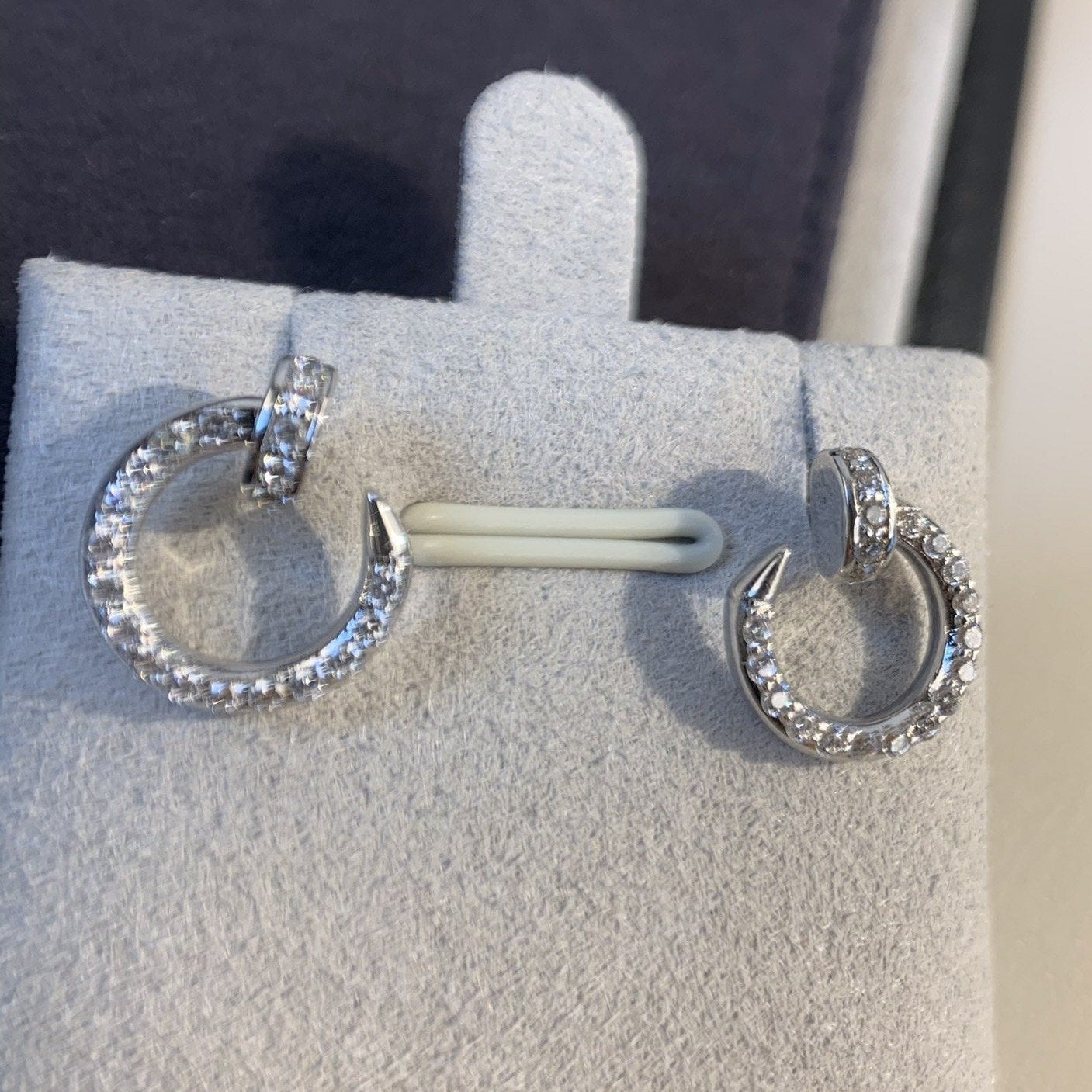 [LUXORA]JUSTE EARRINGS SILVER DIAMONDS