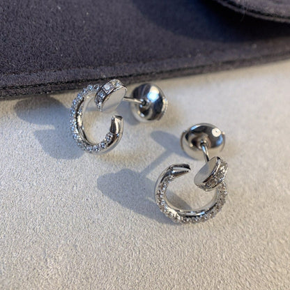[LUXORA]JUSTE EARRINGS SILVER DIAMONDS