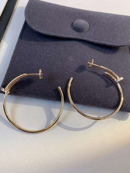 [LUXORA]JUSTE EARRINGS GOLD DIAMONDS 1.8MM