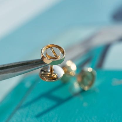 [LUXORA]LOVE EARRINGS PINK GOLD 10MM