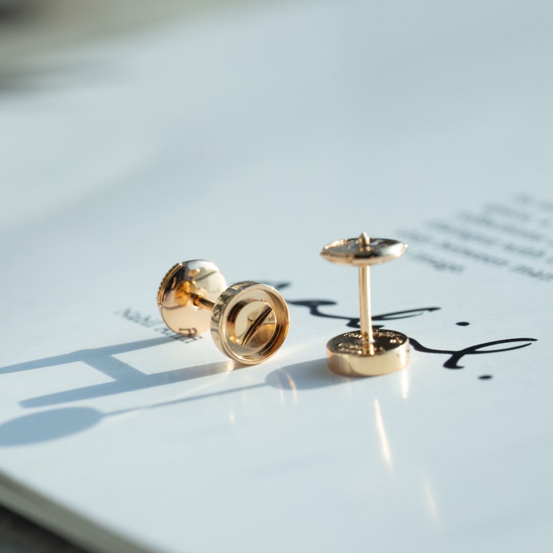 [LUXORA]LOVE EARRINGS PINK GOLD 10MM