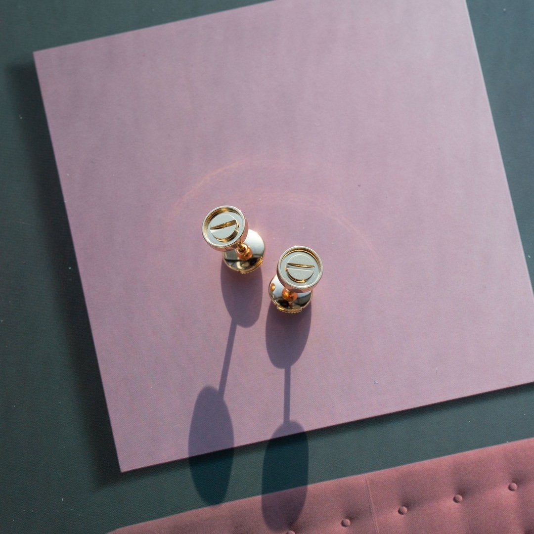 [LUXORA]LOVE EARRINGS PINK GOLD 10MM