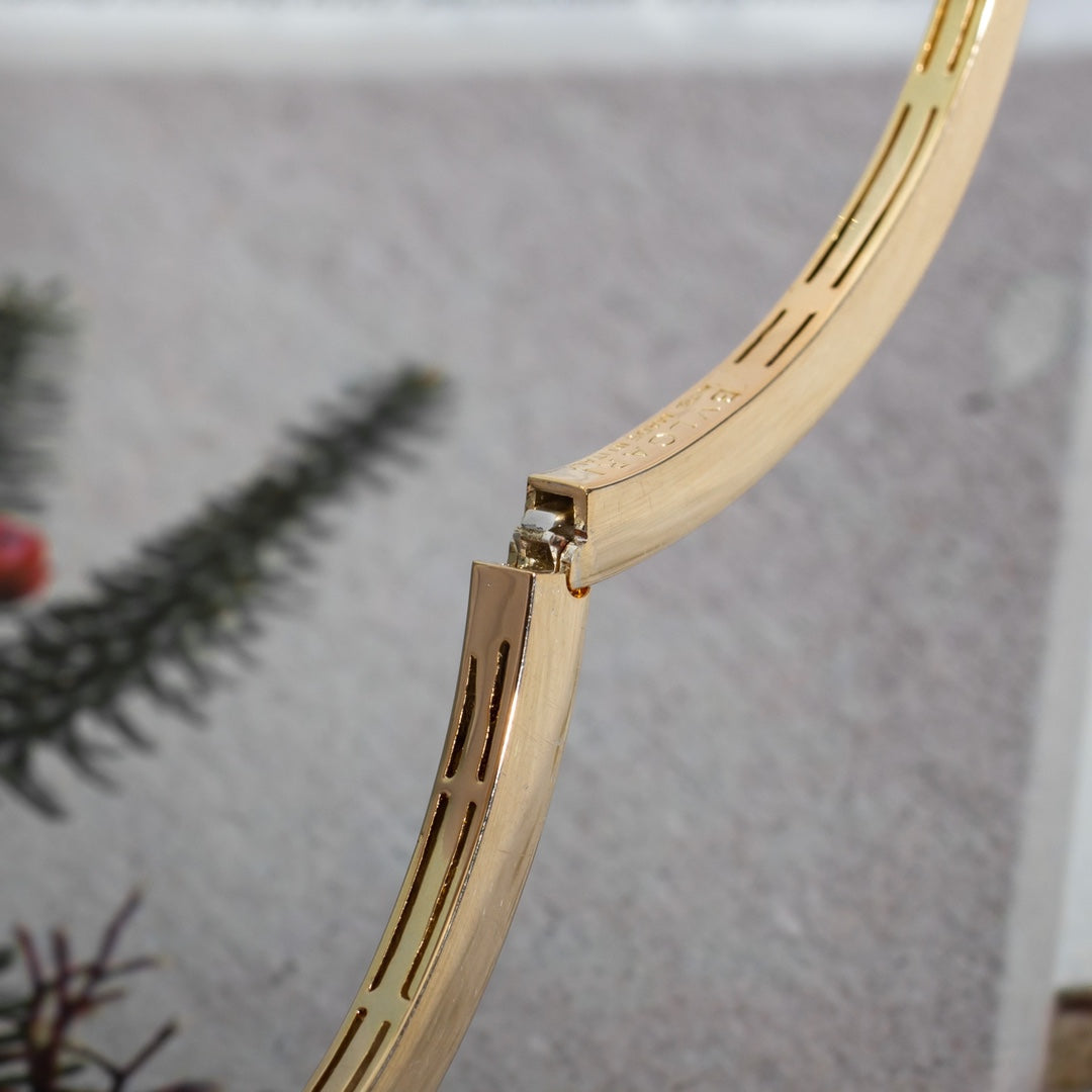 [LUXORA]SERPENTI BRACELET PINK GOLD DIAMOND DOUBLE SNAKE