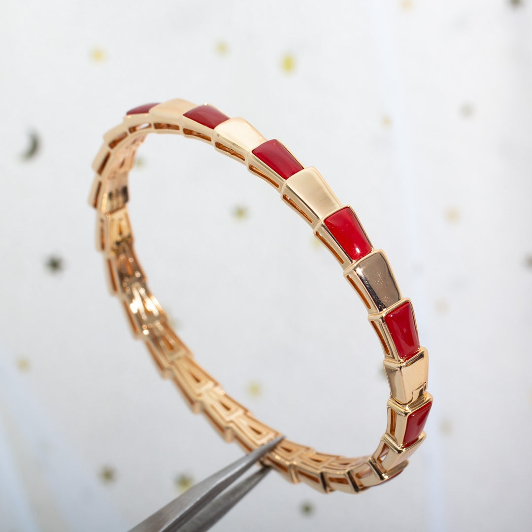 [LUXORA]SERPENTI BRACELET PINK GOLD RUBELLITE