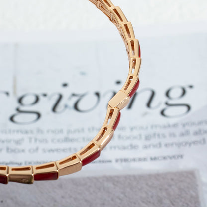 [LUXORA]SERPENTI BRACELET PINK GOLD RUBELLITE