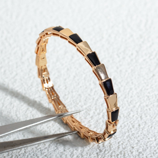 [LUXORA]SERPENTI BRACELET PINK GOLD ONYX
