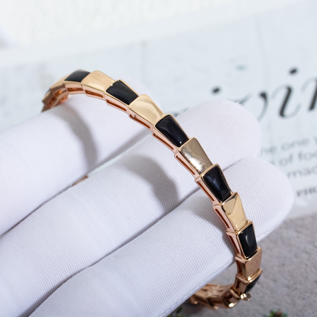 [LUXORA]SERPENTI BRACELET PINK GOLD ONYX