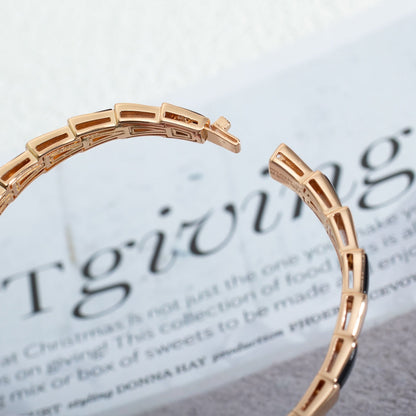 [LUXORA]SERPENTI BRACELET PINK GOLD ONYX