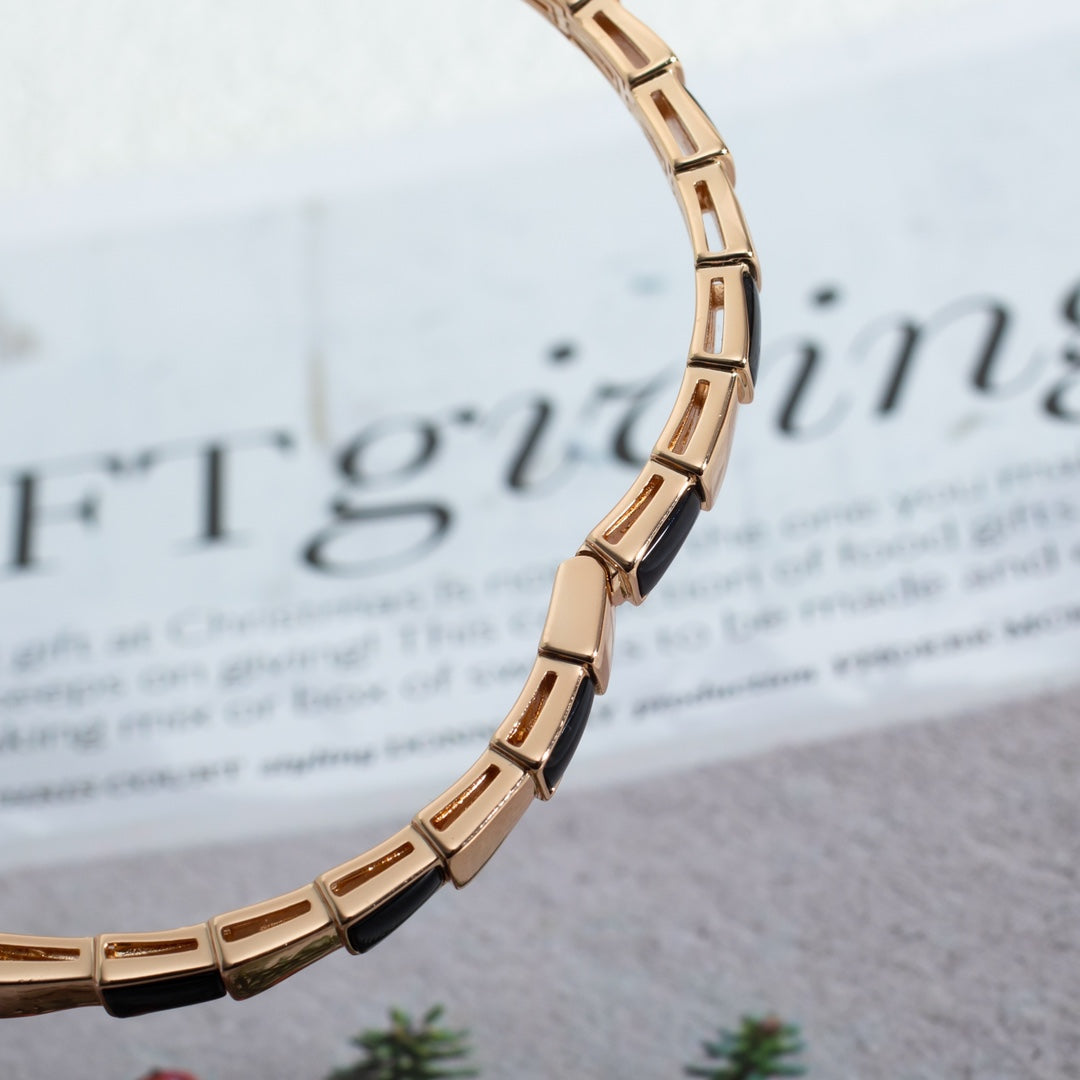 [LUXORA]SERPENTI BRACELET PINK GOLD ONYX