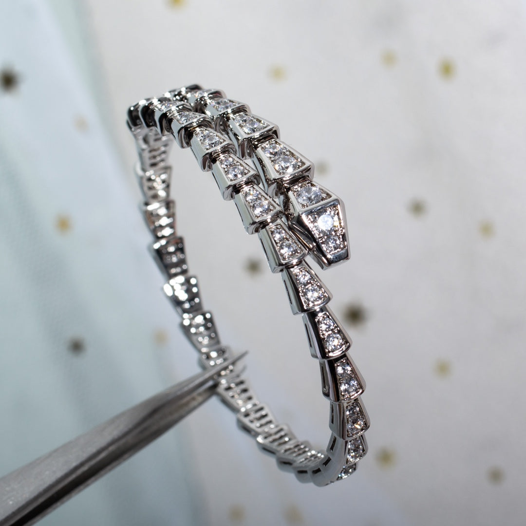 [LUXORA]SERPENTI BRACELET 6MM SILVER DIAMOND