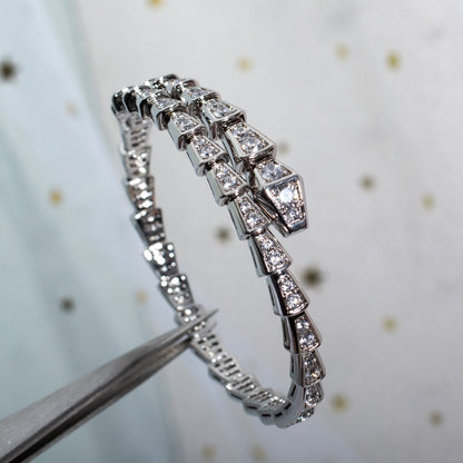 [LUXORA]SERPENTI BRACELET 6MM SILVER DIAMOND