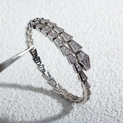 [LUXORA]SERPENTI BRACELET 6MM SILVER DIAMOND