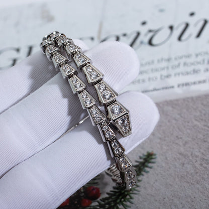 [LUXORA]SERPENTI BRACELET 6MM SILVER DIAMOND