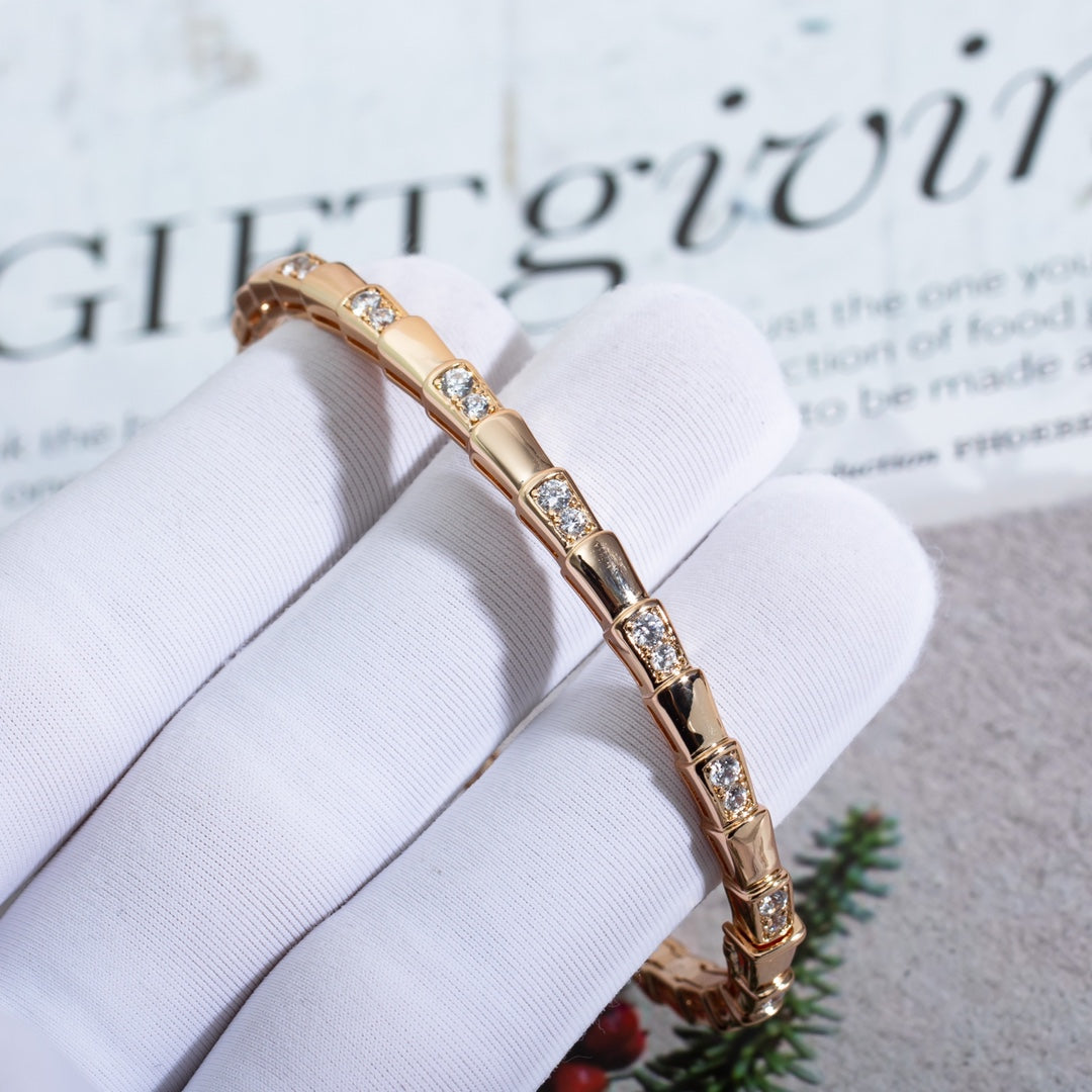 [LUXORA]SERPENTI BRACELET PINK GOLD DIAMOND