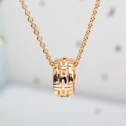 [LUXORA]PARENTESI NECKLACE PINK GOLD