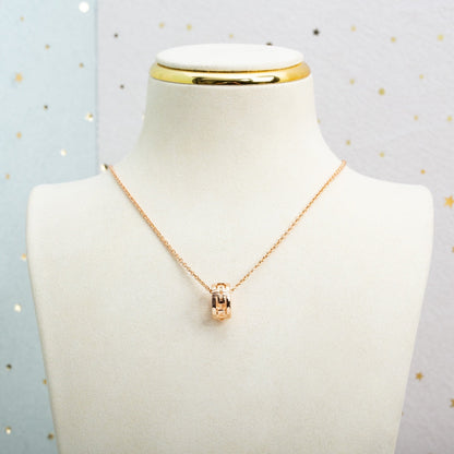 [LUXORA]PARENTESI NECKLACE PINK GOLD
