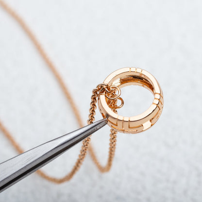 [LUXORA]PARENTESI NECKLACE PINK GOLD