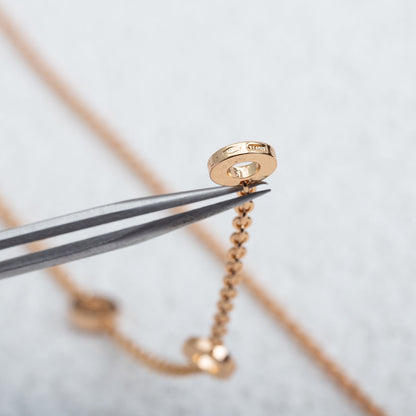 [LUXORA]PARENTESI NECKLACE PINK GOLD