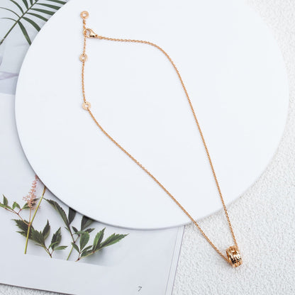 [LUXORA]PARENTESI NECKLACE PINK GOLD