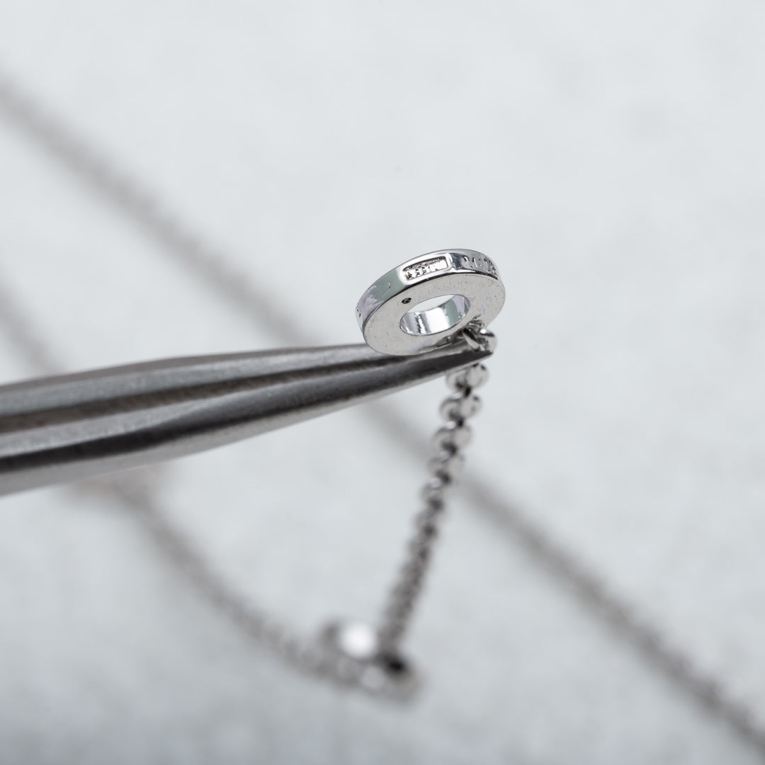 [LUXORA]PARENTESI NECKLACE SILVER DIAMOND