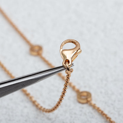 [LUXORA]PARENTESI NECKLACE PINK GOLD DIAMOND