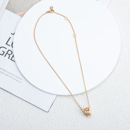 [LUXORA]PARENTESI NECKLACE PINK GOLD DIAMOND