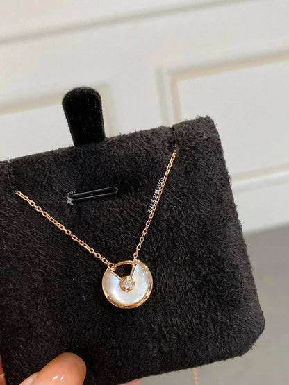 [LUXORA]AMULETTE ROSE GOLD MOP NECKLACE