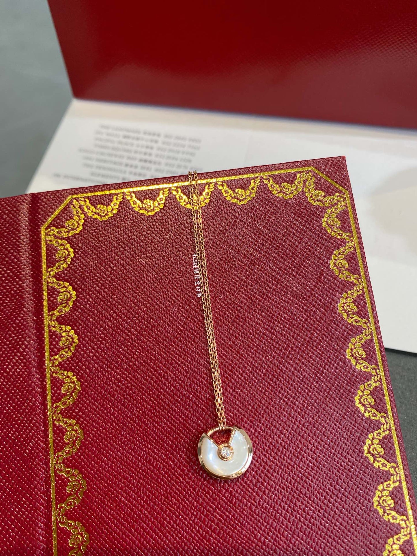 [LUXORA]AMULETTE ROSE GOLD MOP NECKLACE