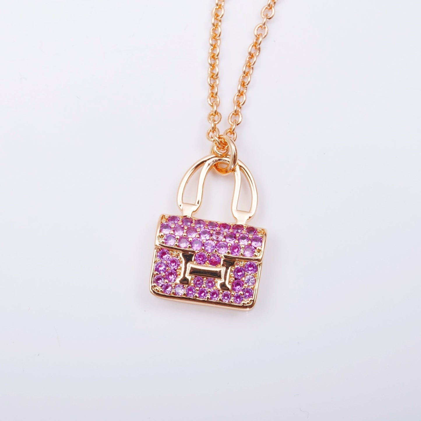 [LUXORA]CONSTANCE PEDANT PURPLE DIAMOND NECKLACE