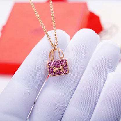 [LUXORA]CONSTANCE PEDANT PURPLE DIAMOND NECKLACE