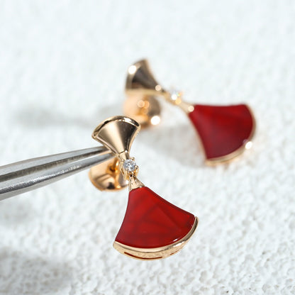 [LUXORA]DREAM Carnelian PINK GOLD EARRINGS