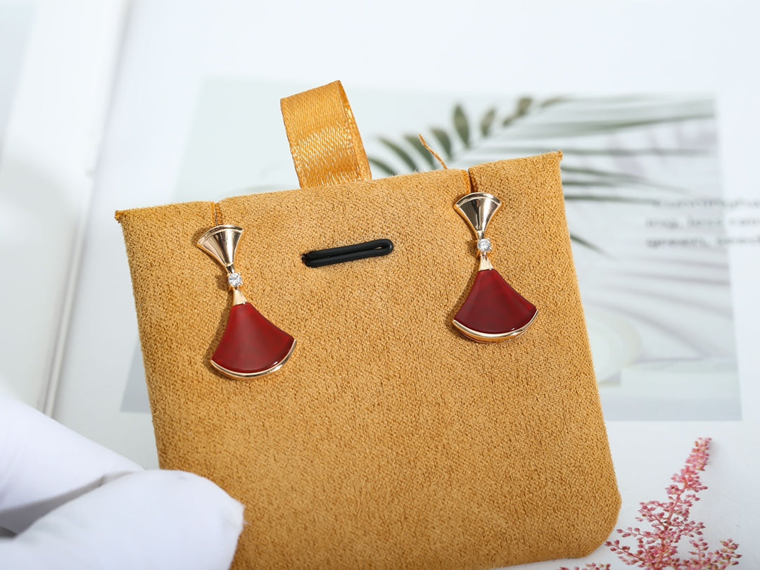[LUXORA]DREAM Carnelian PINK GOLD EARRINGS