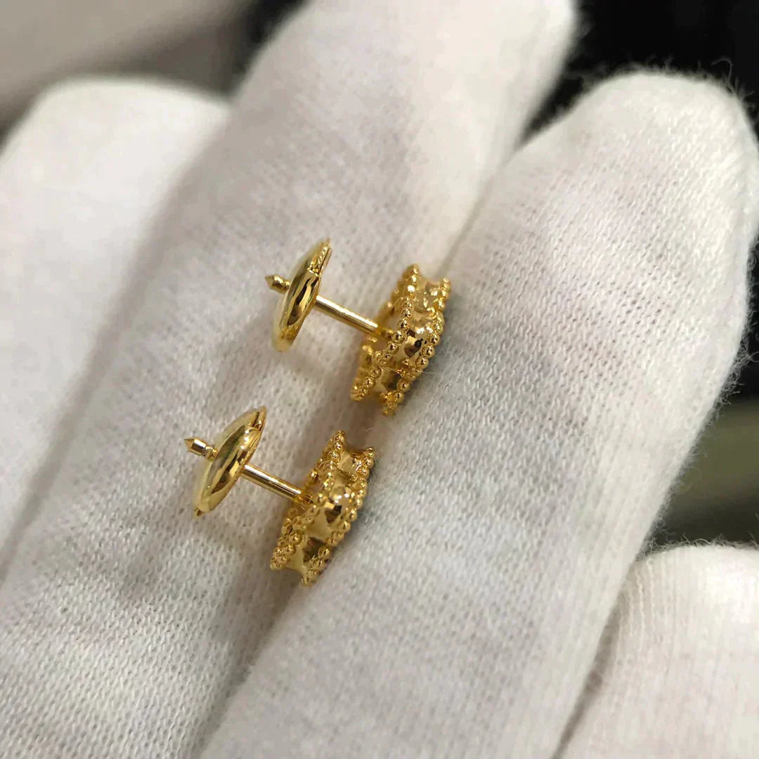 [LUXORA]CLOVER MINI 9.5MM MALACHITE  EARRINGS