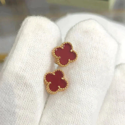 [LUXORA]CLOVER MINI 9.5MM CARNELIAN EARRINGS