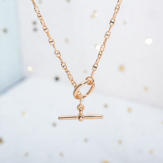 [LUXORA]ECHAPPEE NECKLACE PINK GOLD