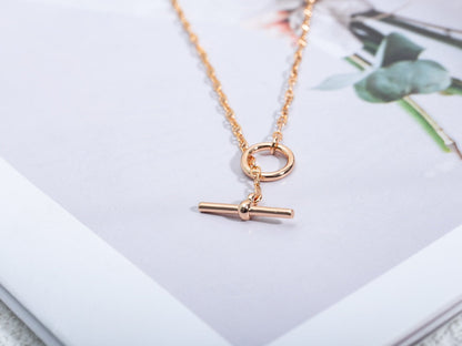 [LUXORA]ECHAPPEE NECKLACE PINK GOLD