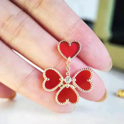 [LUXORA]SWEET CLOVER CARNELIAN EARRINGS