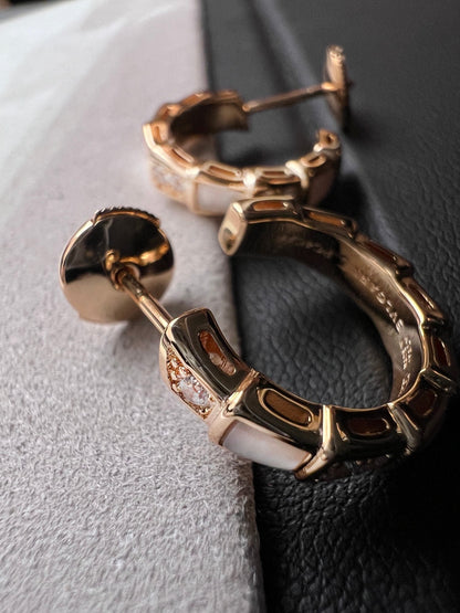 [LUXORA]SERPENTI MOP PINK GOLD EARRINGS
