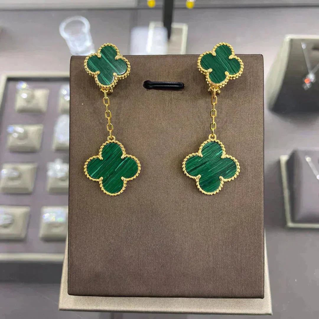 [LUXORA]CLOVER 2 MOTIFS  EARRINGS (MULTIPLE CHOICESC