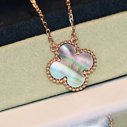 [LUXORA]CLOVER 15MM  GRAY MOTHER OF PEARL NECKLACE